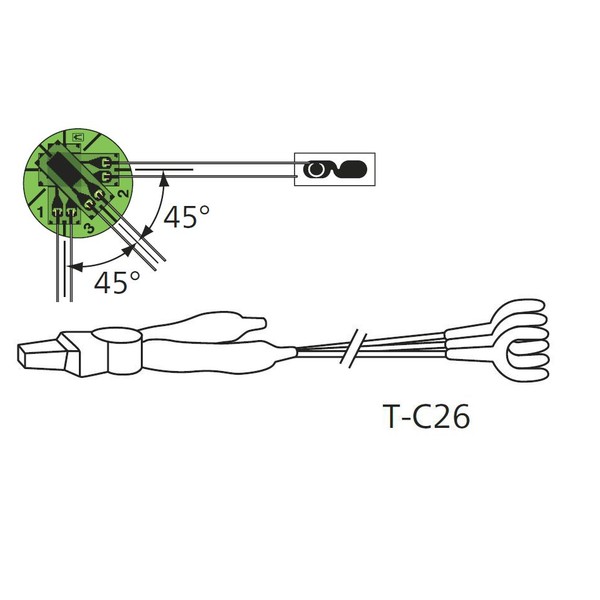 Gestapelte Gitter Rosetten 0°/45°/90° mit „one-touch“ Terminal - KFGS-1-120-D17-11 T-F7